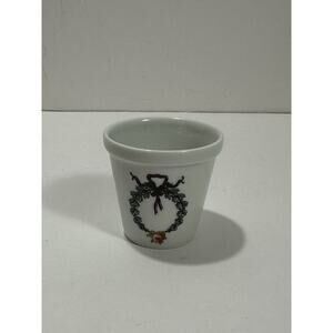 Antique Limoges Wreath Pattern Porcelain Vase Planter Singer Limoges France 2.4”